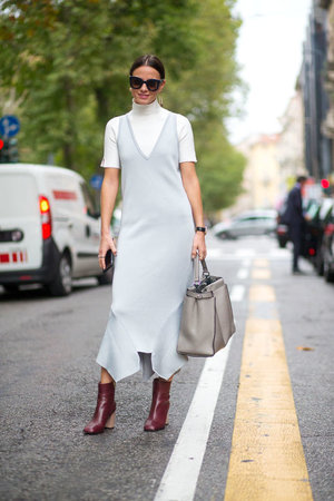 This is what happened when long dress meets Spring. 