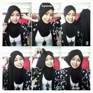 lovely hijab for monochrome outfit - hijab tutorial