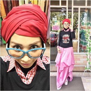 Accidental turban style, if you ask me to repeat I don't know how 😅😅😅😅 #kays_gallery #ootd #clozetteid