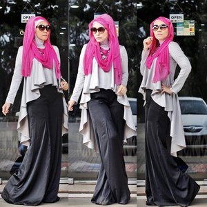 Bold colors! ❤️🎩😎💗👀☺️#kays_gallery #hotd #hijabfashion #clozetteid