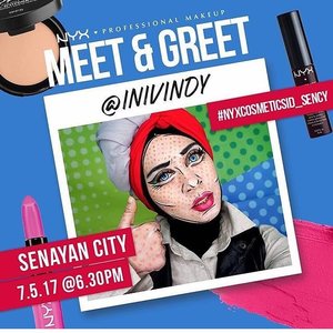 And once again Congratulations @nyxcosmetics_indonesia vo new concept of #NYXCosmeticsID_Sency!!! May it awesome! If I couldn't meet @cindercella, i wish i can meet ma belle @inivindy. So please @nyxcosmetics_indonesia give me a chance 💕💕 #nyxcosmeticsid 
#clozetteid