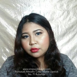 @purbasarimakeupid Metallic Color Matte Lipstick full shade. 💋#vinasaysbeauty #vsbxpurbasari #purbasaricosmetic#balibeautyblogger#bbbxpurbasari