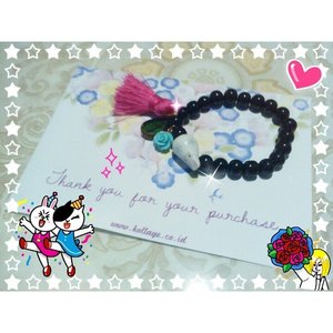 Just arrived at home and get this cute package! Merci @kollageid （*'∀'人）♥*+ Like this 'Lola' armcandy so muchhh ♡♡♡ #armcandy #armcandies #bracelet #kollageid #bunny #bunnyarmcandy #lolathebunny #black #instagood #instafamous #accessories #clozettedaily #clozetteid