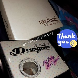 what came on me today... thankyou all... surprise me already this evening :* blogged supersoon... wait yeayyy... also a special fun giveaway for you my reader <3

#freshkon #freshkondezigner #freshkongiveaway #makeup  #softlens #dezigner #orangesolitaire #muslimahcosmetics #muslimahtwowaycake #sophieparis #sophieparismuslimah #endorseshintadelaora #endorseblogger #endorseindonesia #giveaway #muslimahbysophieparis #clozetteambassador #clozetteid #indonesianbeautyblogger