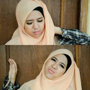 My first time trying korean eye make up. The falsies and contact lenses make a huge difference. I love the result! Btw, this is my own hijab style using square scarf. So simple, you have to try it! Or do i need to make a tutorial for you girls? #sarihalilintar #hijab #casual #motd #orange #flowercrown #koreanmakeup #hootd