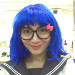 Sailor Mercury wannabe. #Halloween #HappyHalloween #SailorMoon #anime #cosplay #costumeplayer #SailorMercury #Japanese #student #harajuku #latepost #clozetteID #fashion #instafashion #makeup #instamakeup
