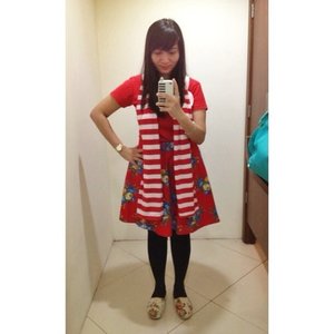 Yesterday's outfit. #ootd #fashion #cKstyle #instafashion #red #skirt #clozetteid