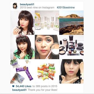 And voilla~ This is my 2015 Best Nine on Instagram. Kekinian banget kan yaa.. 😎😜 Yang mau ikutan giveaway aku masih bisa banget.. 🎁 Hadiahnya untuk 3 orang pemenang, cuuss klik link yang ada di bio Instagram ku ya, 👍 Good Luck!! #clozetteid #starclozetter #2015bestnine #bestnine #makeup #beauty #cosmetics #selca #selfie #lombok #hq7 #makeoverid #beautybeyondrules #revlon #contour #oatchoco #cadbury #love #likes #2016 #follow #kawaii #ulzzang #chocolate #like #cute