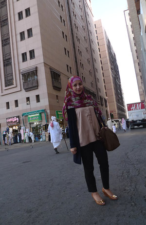 In front of Masjid Nabawi