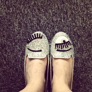 Chiara Ferragni Glitter Loafers