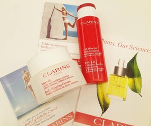 An awesome combination for fighting your cellulite and stretchmark (the oil included) from @clarinsindonesia  Smells good, feels good, and proven to give the best result. Give them a try now to feel the difference!@lotte_avenue @clozetteid#slimandshapebodypartners#slimandshapebodypartnersclozette#clozetteid #clozettexclarins