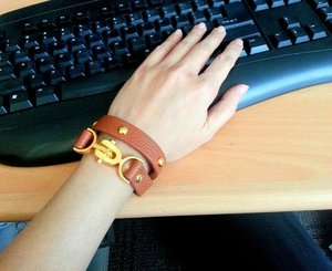 An affordable version of double wrap leather bracelet, by Diva 