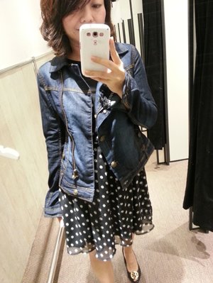 Just bought this Denim biker jacket, love at first sight :)