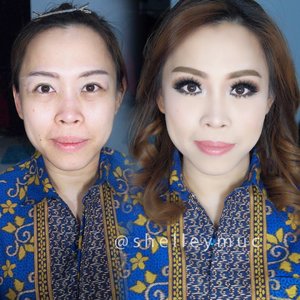 Before after @enig.mia_5to 
Makeup by @shelleymuc 
HairDo on progress by @tiara_hairdo 
#makeup #beauty #shelleymuc #surabaya #makeupartist #mua #shelleymakeupcreation #beforeafter #clozetteID #makeover #muasurabaya #muaindonesia #hairdo #soft #softmakeup #beautifulgirl #softsmokey #glammakeup #glamourmakeup #makeupartistsurabaya #surabayamakeupartist #correctivemakeup
