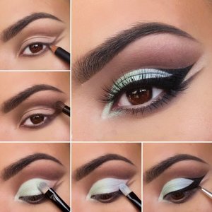Soft turquoise eye makeup tutorial for new year party!Image from https://brightside.me/article/12-utterly-gorgeous-ways-to-do-your-make-up-at-christmas-59755/