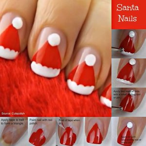 christmas is coming. get your santa nails!
