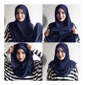 simple hijab tutorial@zahratuljannah#HID STRIPED STYLE