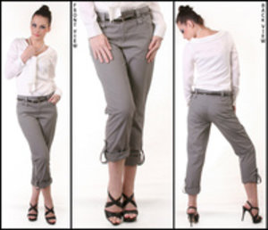 Rakuten BELANJA ONLINE: Sophistix CLEARANCE - Grey Rollover Cuff Trousers < Clearance < Sophistix Boutique
