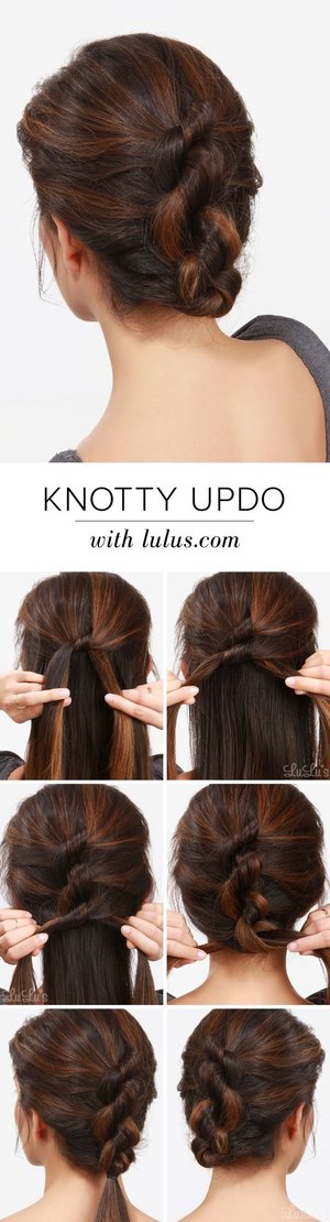 Knotty Updo Hair Tutorial