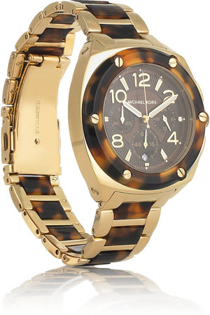 MICHAEL KORS
Stainless steel and tortoiseshell chronograph watch