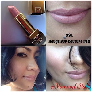 YSL Rouge Pur Couture #10 #selfpotrait #myselfandi #narcism #lipspotrait #nudelipstick #yslcosmetics #lipstickjungkie #makeupjungkie #clozetteid #femaledaily