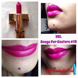 YSL Rouge Pur Couture #19 #selfpotrait #myselfandi #narcism #lipspotrait #pinklipsticks #yslcosmetics #lipsticksjunkie #makeupjungkie #clozetteid #femaledaily