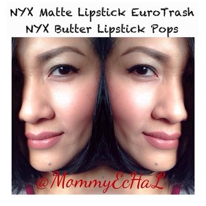 Oplosan NYX Matte Lipstick #EuroTrash & NYX Butter Lipsticks #Pops from @nyxcosmetics #selfpotrait #myselfandi #narcism #lipspotrait #nudelipsticks #nyxcosmetics #lipsticksaddict #lipsticksjunkie #makeupaddict #makeupjunkie #clozetteid #beauty #makeup #fdbeauty #femaledaily