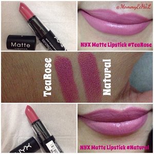 NYX Matte Lipsticks from @nyxcosmetics #TeaRose & #Natural #swatches #selfpotrait #myselfandi #narcism #lipspotrait #nyxcosmetics #lipsticksjunkie #makeupjunkie #clozetteid #fdbeauty #femaledaily
