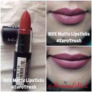 NYX Matte Lipsticks #eurotrash from @nyxcosmetics #selfpotrait #myselfandi #narcism #lipspotrait #lipstickaddict #lipsticksjunkie #nyxcosmetics #makeupaddict #makeupjunkie #clozetteid #fdbeauty #femaledaily