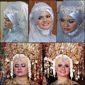 sister wedding, wedding makeup & hijab by me..