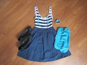 F21 dress // H&M Flats // Carousel Clutch // Naughty Bangle // Turquoise necklace from Pasar Rawa Bening 