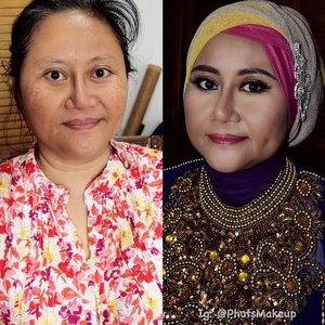 #makeup on Tasya's mom #beforeafter #beforeandafter #mua #makeupartist #muajakarta #makeupartistjakarta #eotd #todaysmakeup #igmakeup #igers #clozetteID #nocamera360 #motd #makeupoftheday #makeupartistindonesia #puputkristantimakeup