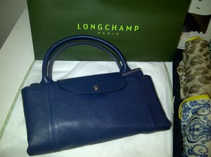 Longchamp

'Le Pliage Cuir' Leather Size L  in Navy
