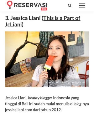 Thank you @reservasiid for featuring me in the article 'Yuk, Intip Cara Praktis Para Blogger Cantik Indonesia Saat Traveling'
.
.
Read more here:
http://blog.reservasi.com/beauty-blogger-indonesia/
.
.
#baliblogger #beautyblogger #balibeautyblogger #indonesianbeautyblogger #lifestyleblogger #bali #balilife #thebalibible #clozette #clozetteid