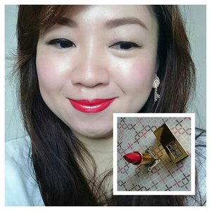 @yslbeauteid lipstick No.01. An undisputed red color. #clozetteid #beautyblogger #lipstick #red #makeup #beauty #lotd #motd
