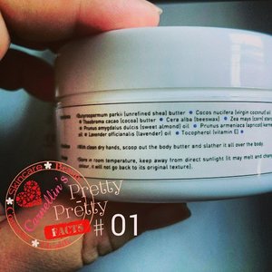 Carnellin's Pretty-Pretty Facts #01

Always check the ingredients before using any beauty products. 
Who knows you might be allergic to one or more stuffs inside it.

A good brand always provide a clear and complete list of everything they put in their product.

Like this body butter from @evete_naturals with the list of ingredients written clearly on the side of the jar. 💜💜💜💜💜 Don't forget to follow my instagram account @c13v3rgirl as I'll be sharing more Pretty-Pretty Facts, from skincare, cosmetics, beauty products,  health and more.

Disclaimer: I'm not an expert. These "facts" are gathered from personal experiences throughout the years, some from reading,  experimenting, observing and given to me from many sources. Hopefully it will be beneficial for you who read it 😘😘😘 -These facts may also taken from my beauty blog: Whileyouonearth.blogspot.com.- XOXO 
#beauty #beautyblogger #beautytips #tips #cosmetic #makeup #health #easy #simple #skincare #beautyproducts #whatsnew #mustsee #ig #instadaily #instabeauty #id #idbblogger #sharing #beautybloggerid #personal #info #beautyinfo 
#clozetteid