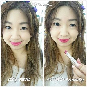 City Neon and Brick Burgundy lipsticks from @shuuemura_ww @shuuemuraid 
#clozetteid #beautyblogger #beauty #blog #shuuemuraid #Shuuemura #lipstick