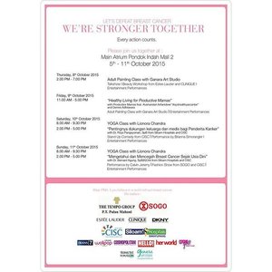 @cliniqueindonesia akan mengadakan event untuk Breast Cancer Awareness,  bagi kamu yang ingin mendapatkan undangan untuk acara tanggal 10 Oktober 2015 jam 2-5 di Pondok Indah Mall, silahkan regram  post ini dan tag akun @Carnellin

20 orang yang terpilih akan mendapatkan goodies bag khusus dari @cliniqueindonesia saat acara dengan syarat sbb:
1. Datang tepat waktu dan sampau acara selesai
2. Mempost di akun Instagram masing-masing live share saat acara

Pengumuman 20 orang terpilih pada tanggal 5 Okt 2015 di akun Instagram @Carnellin ya

Thank you.

#clozetteid #beauty #blogger #event #breastcancerawareness #Clinique #Jakarta #Indonesia