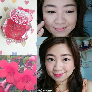 @canmakeid Cream Cheek in CL01 http://whileyouonearth.blogspot.co.id/2015/09/canmake-cream-cheek-review.html?m=1#clozetteid #beautyblogger #canmake #creamcheek #blush #red #blusher #Japan