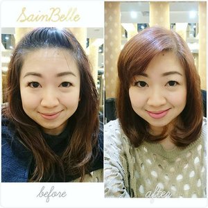 My before afrer transformation at @sainbellesalon MTA#clozetteid #beautybloggerindonesia #beautyblogger #salonjakarta #hairstyle #haircolor