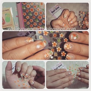 Using nail stickers from @ayoubeauty

Just stick them on coated nails and use top coat afterward,  or like me use a glittery one. 
#PhotoGrid #clozetteID #idblog #bblogger #beauty #nails #sticker #instabeauty #simple #cute #flower #yellow #trendy #idbblogger