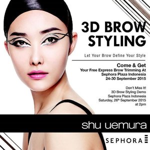 ❗❗❗It's not only your hair that needs to be styled, your brows also need some love 💓. Minggu depan, ada demonstrasi 3D Brow Styling dari @shuuemuraid, yuk belajar langsung dari ahlinya! Kalian bisa dapat FREE Express Brow Trimming oleh Shu Uemura Certified Makeup Artist juga loh! Catat tanggalnya ya 😊#BROWGAMESTRONGP.S. tag teman kalian yang butuh brow trimming 😛 #shuuemura #clozetteid