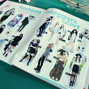 Me in @gadismagz (#22/2015 - Cinta Indonesia) with those big names in bloggie industry. 
And oh, can you find the similarity between me and my ciksist @lizelisabeth ? ;) #gadismagz #majalahgadis #feature #fashionblogger #IndonesianFashionBloggers #clozetteid