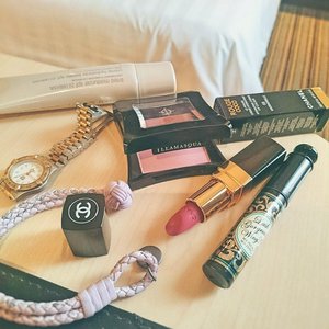 Today's picks for work.Illamasqua Naked Rose for blusherChanel Rouge Coco Madamoiselle for lipstickLaura Mercier Tinted Moisturizer in Porcelain as baseSignature watch and bracelet to complement the look.#makeupoftheday #MOTD #clozetteid #clozette #fdbeauty #femaledaily #femaledailynetwork #makeups #makeupaddict #makeupjunkie #cosmetics #beauty #beautyshareit #beautyjunkie #beautyaddict #chanelcosmetics #Chanel #lipstick #mascara #blusher #blush #illamasqua #officelook