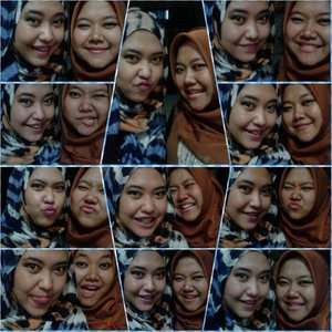 Selfie with my sister :)) Kembar tak sama :-D * Kalo lagi akur ya gini nih kelakuan * :)) #groufie #Sister #akrab #athome #Hijab #Cute #ClozetteIndonesia #ClozetteID #family #Akur #Bestsister
