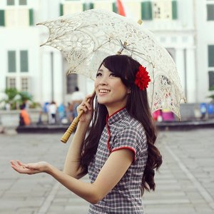 Its still 2 weeks before chinese new year #CNY #cny2015 and the sky is full of grey clouds.. Prepare your umbrella and boots!#me #asiangirl  #clozetteid #clozette #clozetteco #chinesenewyear #china #guangzhou #longhair #qipao #cheongsam #outfitoftheday #vintage #ootd #ootdasean #ootdindo #lookbook #lookbookindonesia #pictureoftheday #potd #hairoftheday