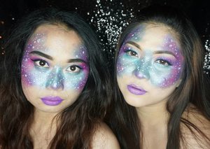 Sorry i've been MIA (again) and this is a reaaalllyyy late post. We took this pic last december! 😅
.
We decided to make this kinda galaxy makeup since i just got my new @juviasplace palette back then and also @urbandecaycosmetics moondust palette (bought at @sephoraidn store). Can't resist not to play with them, too sparkly!
.
We totally need to play with more makeup dwit 😆 @dwitaregiana
.
All makeup by me 💋
.
.
.
.
#galaxy #galaxymakeup #milkyway #vegas_nay #wakeupandmakeup #anastasiabeverlyhills #hudabeauty #influencer #beautyinfluencer #pink #lfl #l4l #likeforlike #bestie #bestfriend #SephoraIDNBeautyInfluencer #pinkperception #dressyourface #auroramakeup #clozetteid #fotdibb #blogger #collaboration #indonesianbeautyblogger #undiscovered_muas #indobeautygram