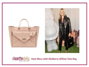 Kate Moss with Mulberry Willow Tote Bag
