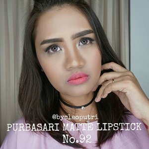 Purbasari Matte Lipstick No.92@purbasari_indonesia #purbasarimatte #purbasarimattelipstick #purbasarilipstick #love #lotd #lotdibb #makeupgeek #makeup #makeuplover #makeupaddict #clozetteid #clozettedaily #starclozetter #sociollablogger #bblogger #bbloggerid #beauty #beautyblogger #beautybloggerid #lipjunkie