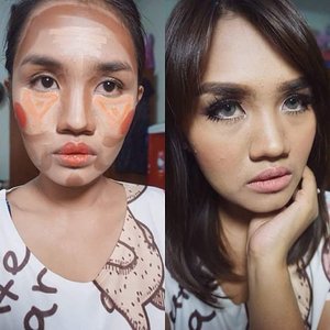 #Throwbacktime a year ago..Clown Contouring 😍😍😍 #clozettedaily #clozetteid #starclozette #bycleoputri #cleoputrimakeup #sociollablogger #love #bblogger #bbloggerid #beautybloggerid #beautybloggerindonesia #makeup #makeupgeek #makeupaddict #beauty #beautythings #passion
